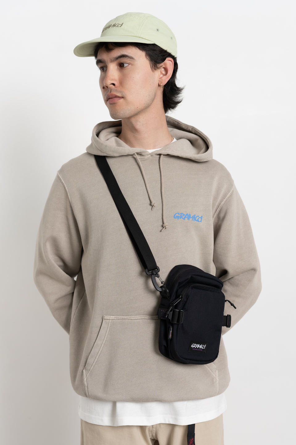 Gramicci Japan SS24 Men's Collection Calculus Clothing Online Canada Cordura Mini Shoulder Bag Black