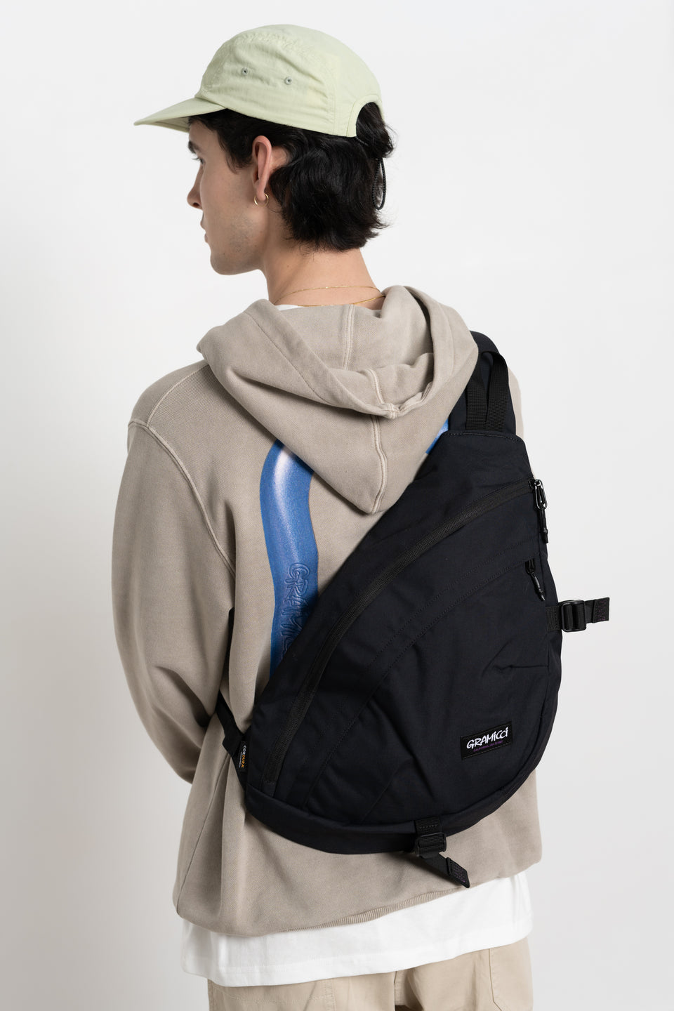 Gramicci Japan SS24 Men's Collection Calculus Clothing Online Canada Cordura Sling Bag Black