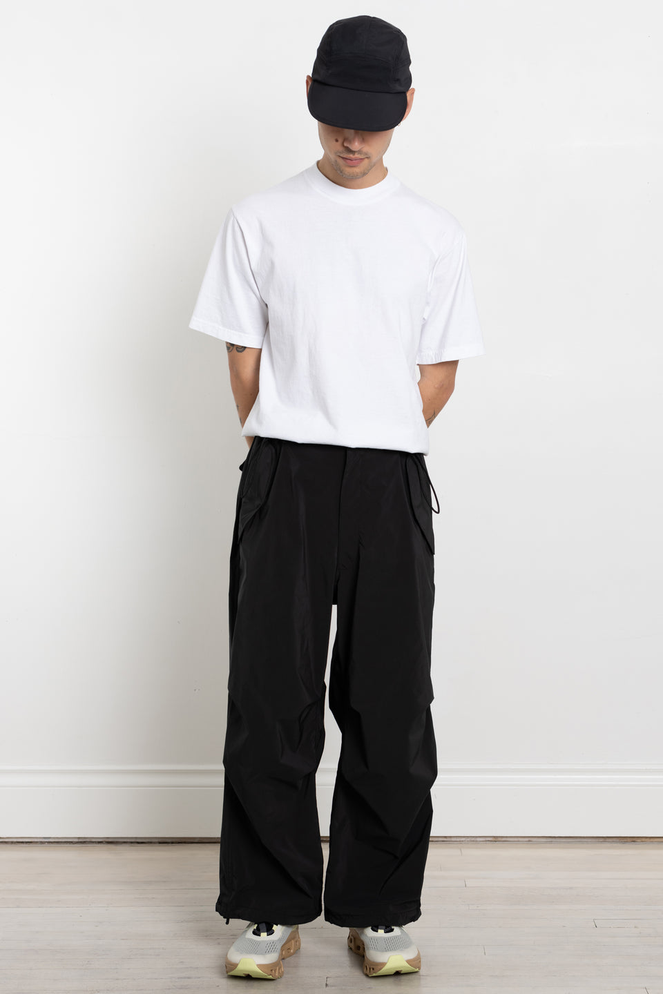 meanswhile Japan AW23 FW23 Men's Collection Light Mil Cloth Snow Pant Off Black Calculus Victoria BC Canada