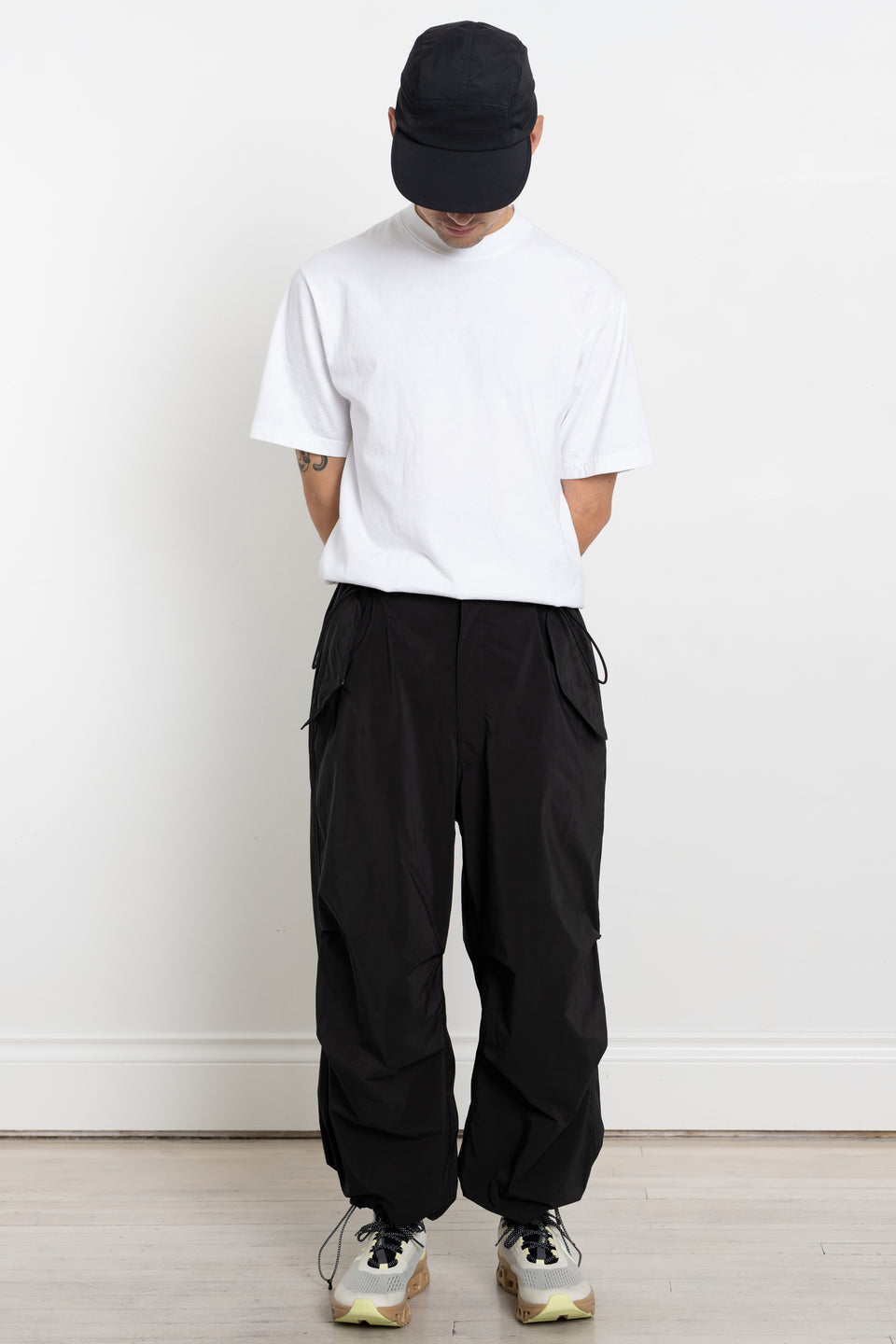 meanswhile Japan AW23 FW23 Men's Collection Light Mil Cloth Snow Pant Off Black Calculus Victoria BC Canada