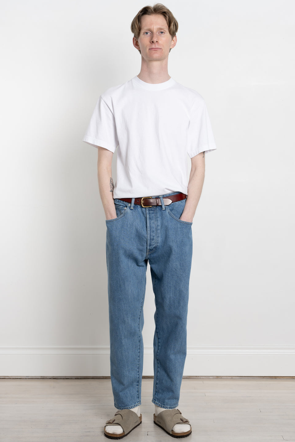 HATSKI Made in Japan 24SS Men's Collection Loose Tapered Selvedge Denim Used / Ice Blue Calculus Victoria BC Canada