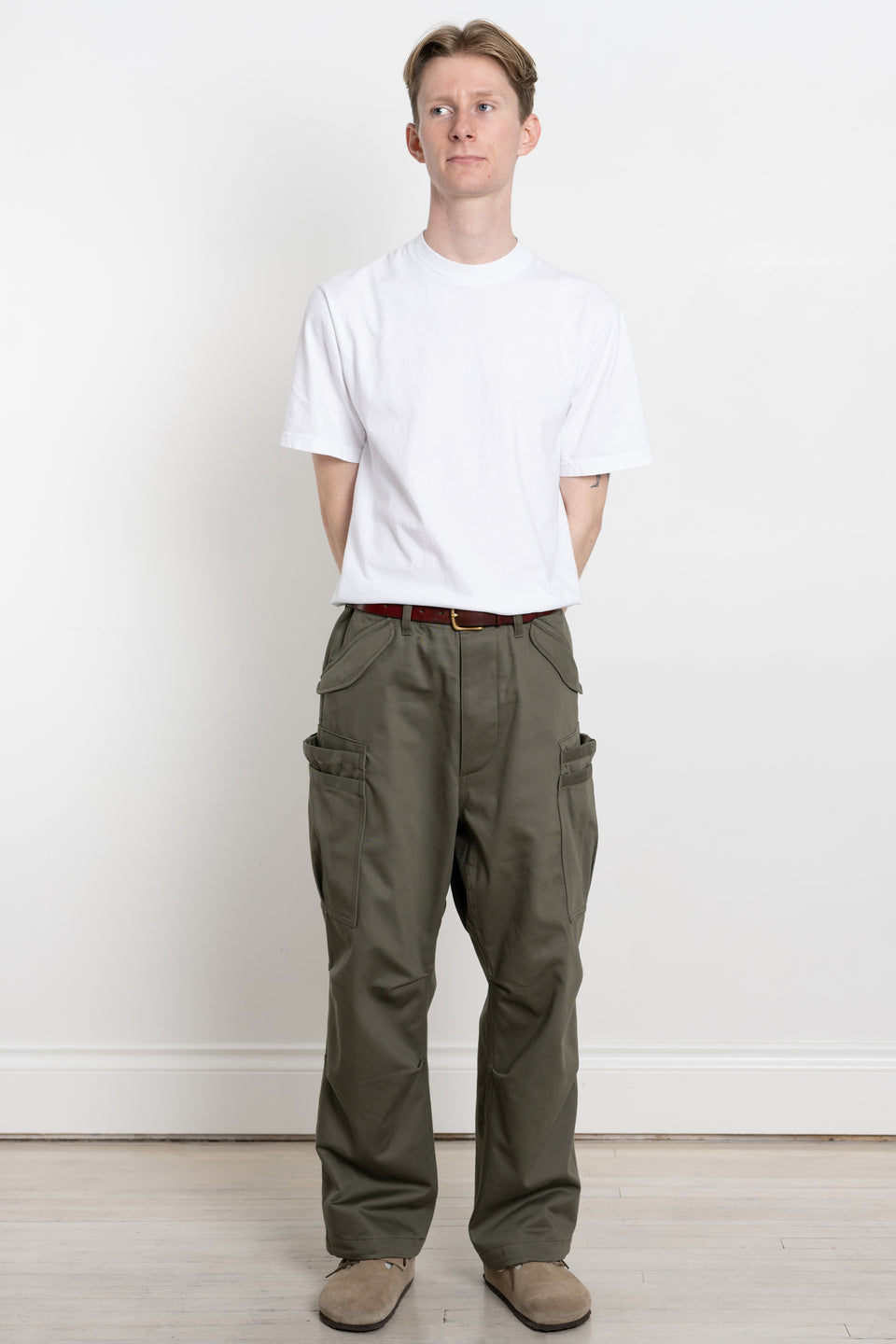 Sassafras Japan 23AW FW23 Men's Collection Overgrown Pants Military Satin Olive Calculus Victoria BC Canada