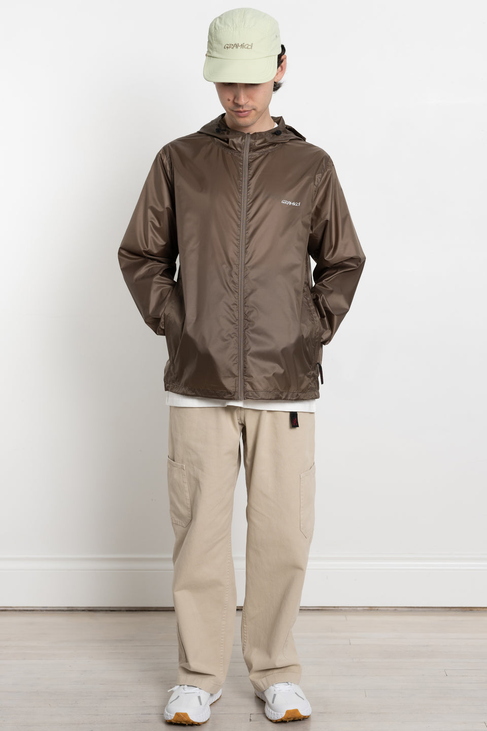 Gramicci Japan SS24 Men's Collection Calculus Clothing Online Canada Packable Windbreaker Taupe