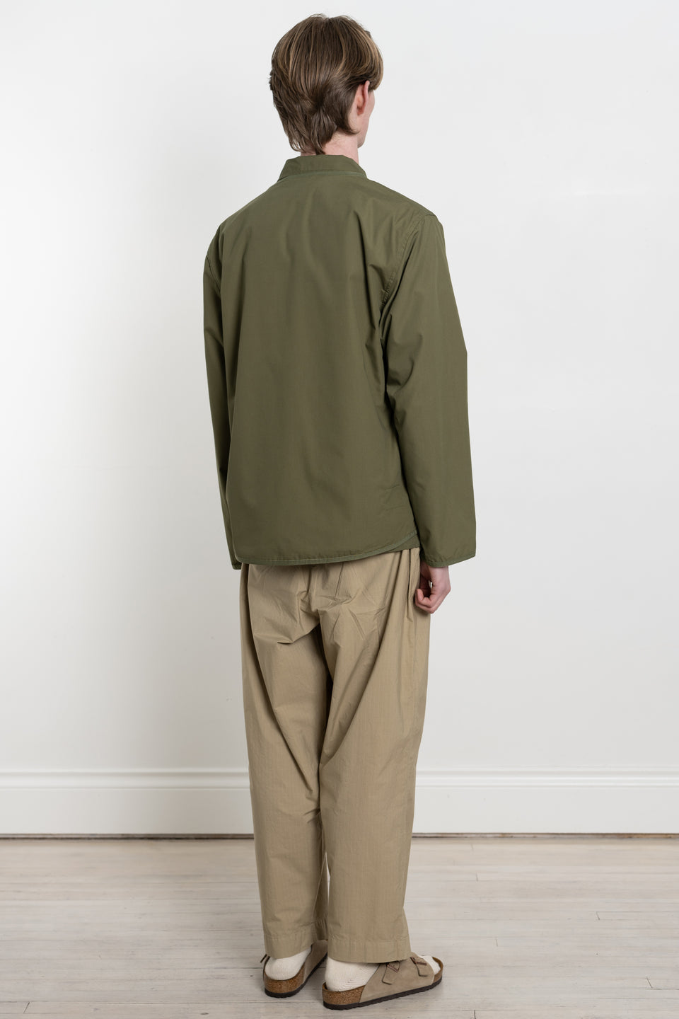 Universal Works SS24 Men's Collection Parachute Liner Jacket Recycled Poly Tech Olive Calculus Victoria BC Canada