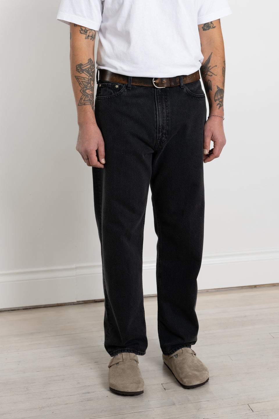 orSlow Japan 23AW FW23 Men's Collection 101 Dad's Fit Denim Jeans Black Stone Wash Calculus Victoria BC Canada