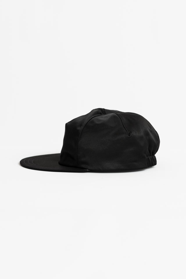 Found Feather Japan SS24 Unisex Hat Collection 2 Panel Trucker Cap Rayon Cotton Dyed Satin Black Calculus Online Shop Canada