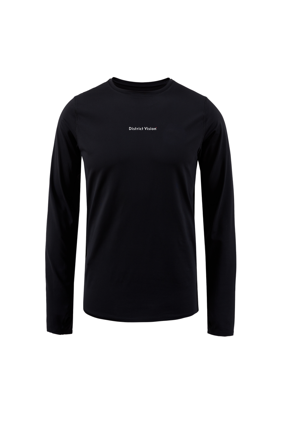 District Vision SS23 Aloe Long Sleeve T-Shirt Black Wordmark Calculus Victoria BC Canada