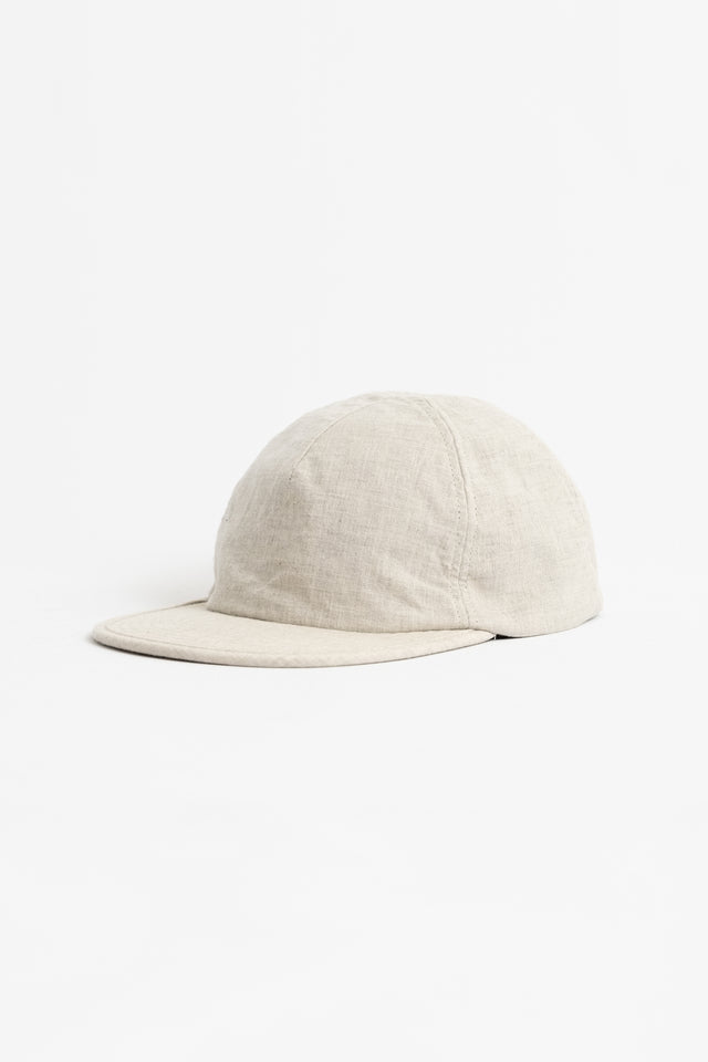 Found Feather Japan SS24 Unisex Hat Collection 5 Panel Baseball Cap Organic Cotton Linen Beige Calculus Online Shop Canada