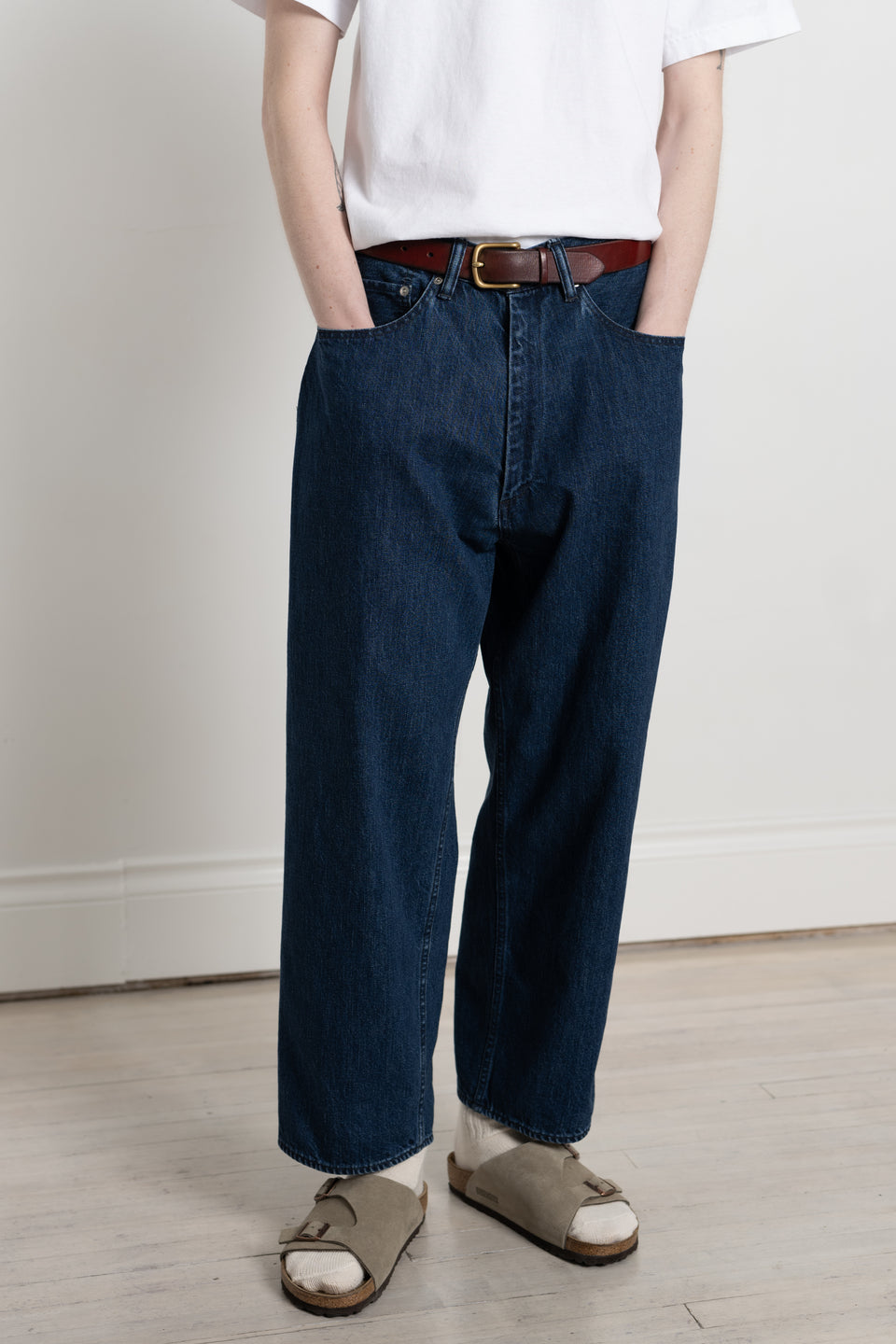 ENDS and MEANS spring summer 2024 SS24 24SS Men's Collection from Japan 5 pockets baggy denim washed indigo