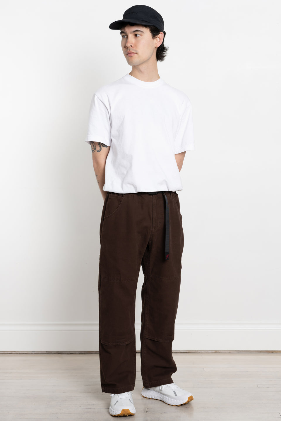 Gramicci Japan SS24 Men's Collection Calculus Clothing Online Canada Canvas Double Knee Pant Dark Brown