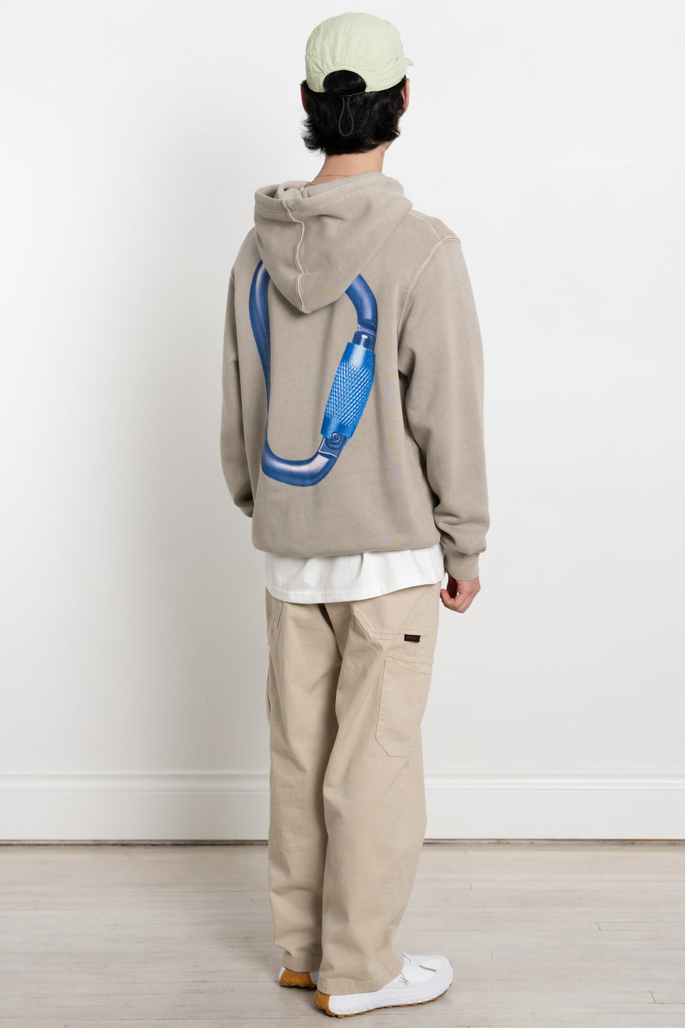 Gramicci Japan SS24 Men's Collection Calculus Clothing Online Canada Carabiner Hooded Sweatshirt Oatmeal Pigment 