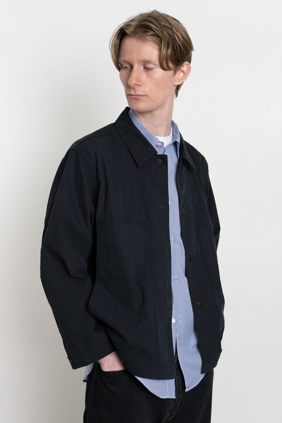 ENDS and MEANS spring summer 2024 SS24 24SS Men's Collection from Japan cover all jacket navy