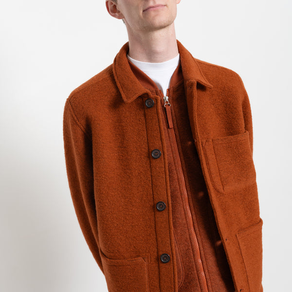 Field Jacket Wool Fleece Orange / Calculus Victoria