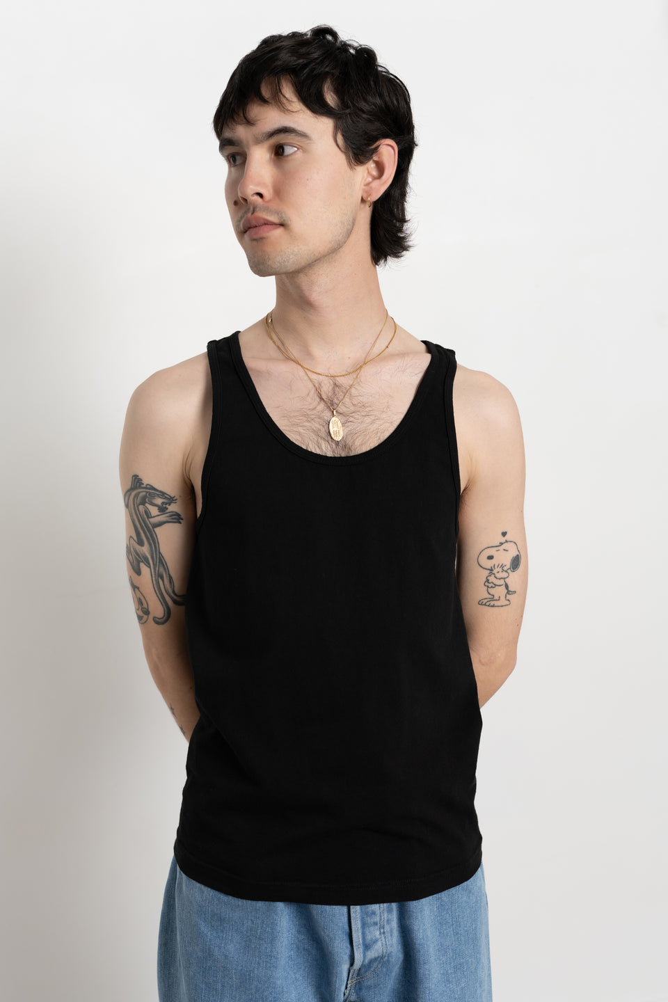 Garment Dyed US Cotton Tank White Men's Made in USA Calculus Online