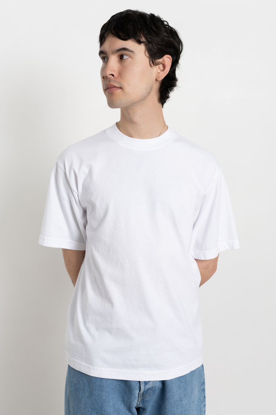 Garment Dyed US Cotton Tee White Men's Made in USA Calculus Online