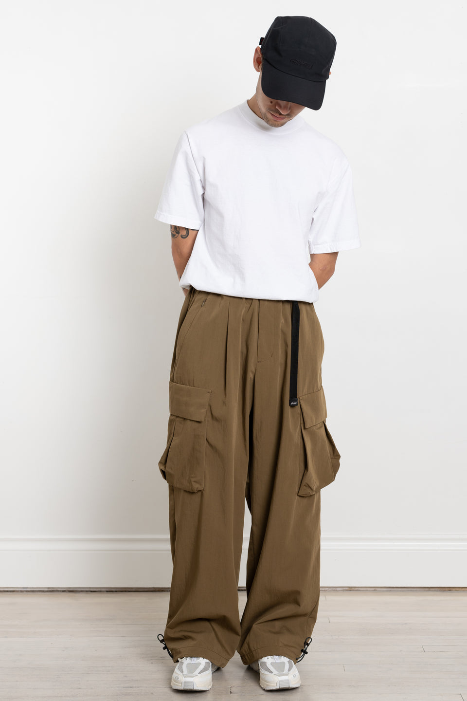 Gramicci Japan F/Ce. FW23 Men's Collection Gramicci by F/Ce. Technical Cargo Wide Pant Coyote Calculus Victoria BC Canada