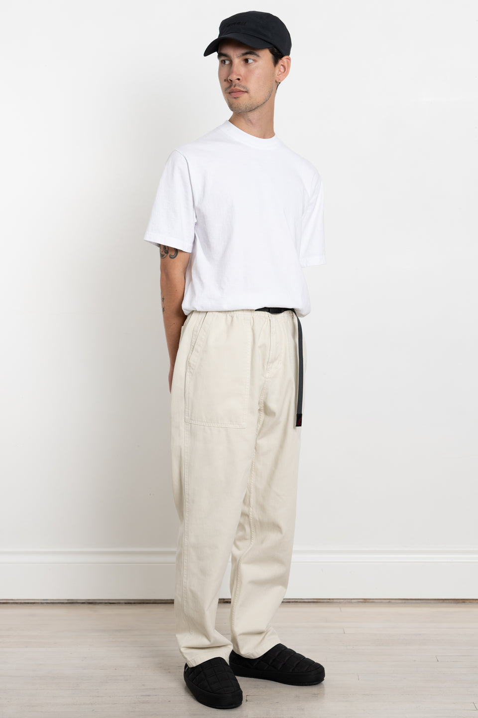 Gramicci Japan FW23 Men's Collection Loose Tapered Ridge Pant Greige Calculus Victoria BC Canada