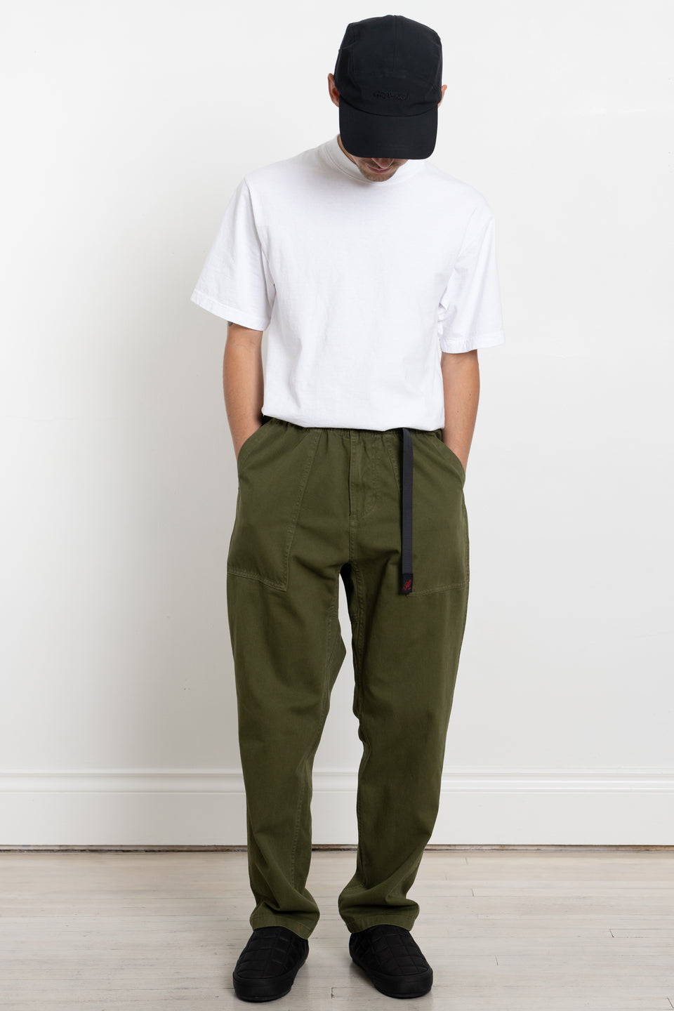 Gramicci Japan FW23 Men's Collection Loose Tapered Ridge Pant Olive Calculus Victoria BC Canada