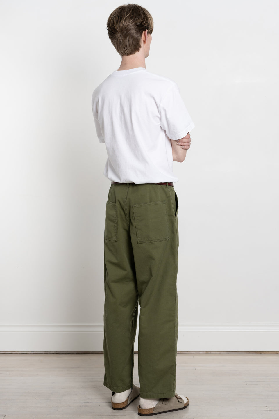 HATSKI Made in Japan 24SS Men's Collection Loose Tapered Utility Trouser Olive Calculus Victoria BC Canada
