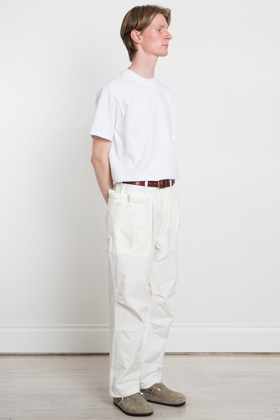 Sassafras SS23 Made in Japan SF-232011 Overgrown Hiker Pants White Calculus Victoria BC Canada