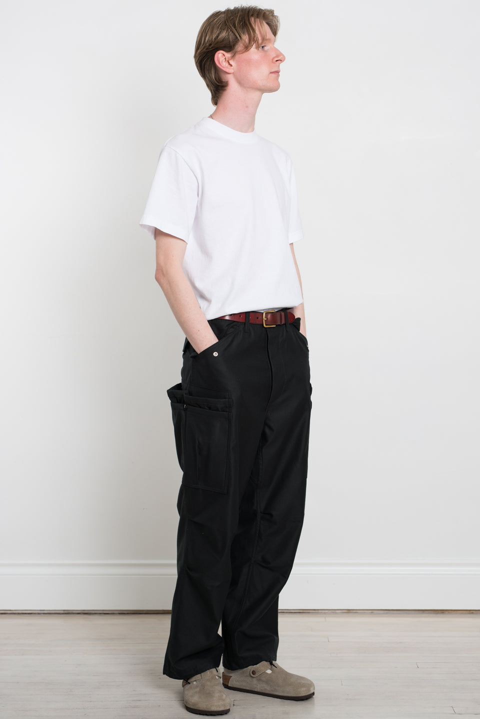 Sassafras SS23 Made in Japan SF-232009 Overgrown Pants Back Satin Black Calculus Victoria BC Canada