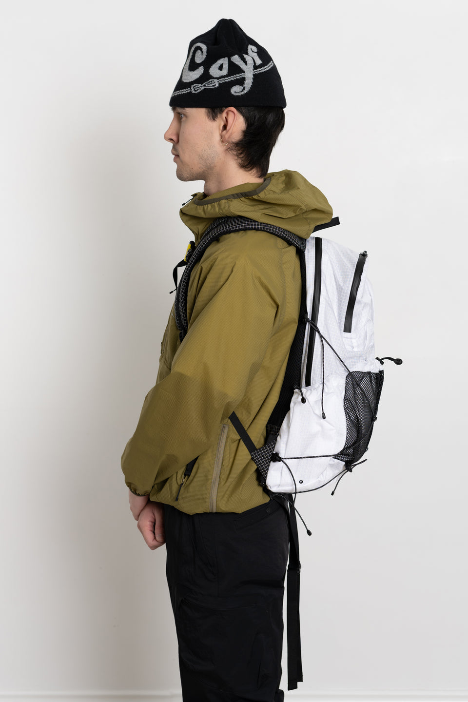CAYL Climb As You Love South Korea Mens Outdoors Collection FW23 SOBAEK Backpack CAYL Grid Fabric White Calculus Victoria BC Canada