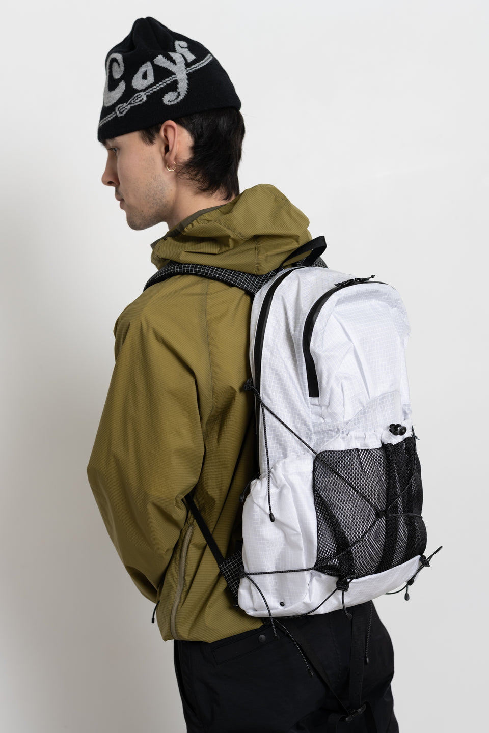CAYL Climb As You Love South Korea Mens Outdoors Collection FW23 SOBAEK Backpack CAYL Grid Fabric White Calculus Victoria BC Canada