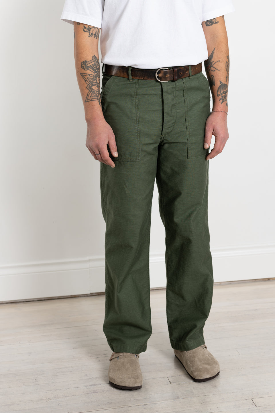 orSlow Japan 23AW FW23 Men's Collection US Army Fatigue Pants Regular Fit Green  Calculus Victoria BC Canada