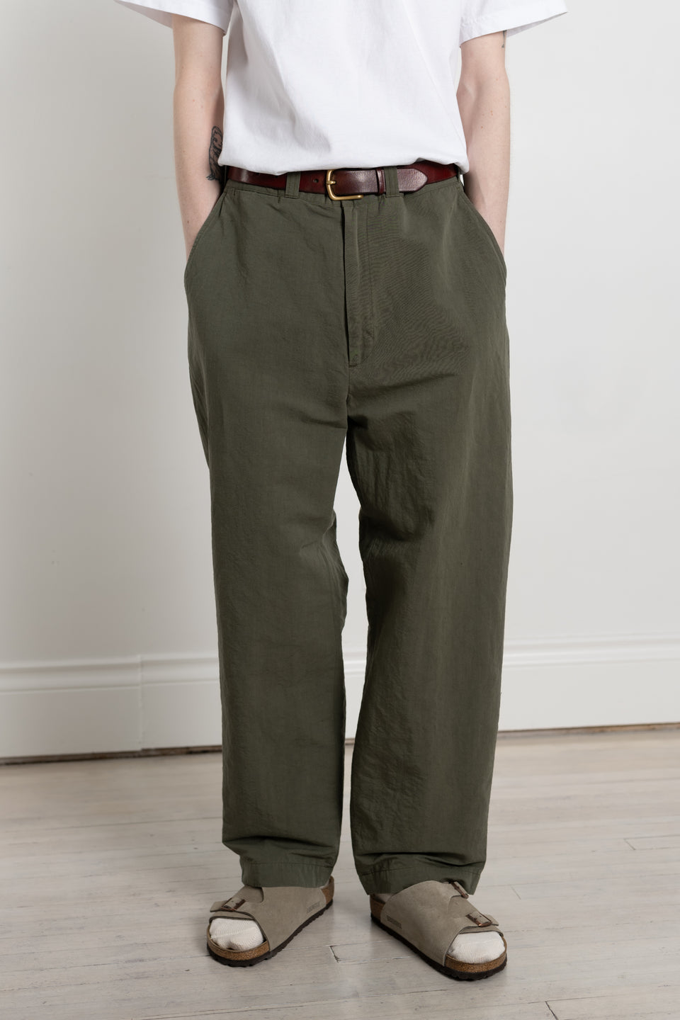 ENDS and MEANS spring summer 2024 SS24 24SS Men's Collection from Japan work chino green
