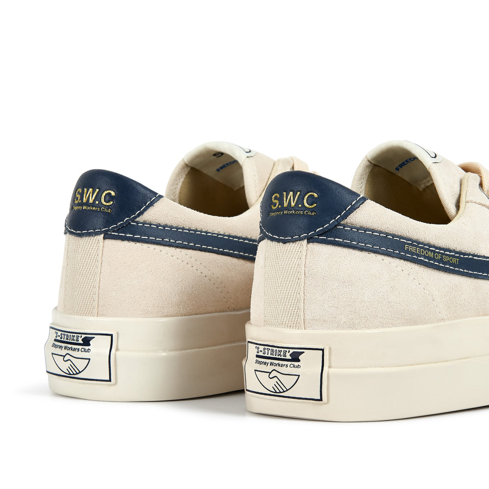 Stepney Workers Club SS22 Dellow S-Strike Suede Ecru / Navy Calculus Victoria BC Canada