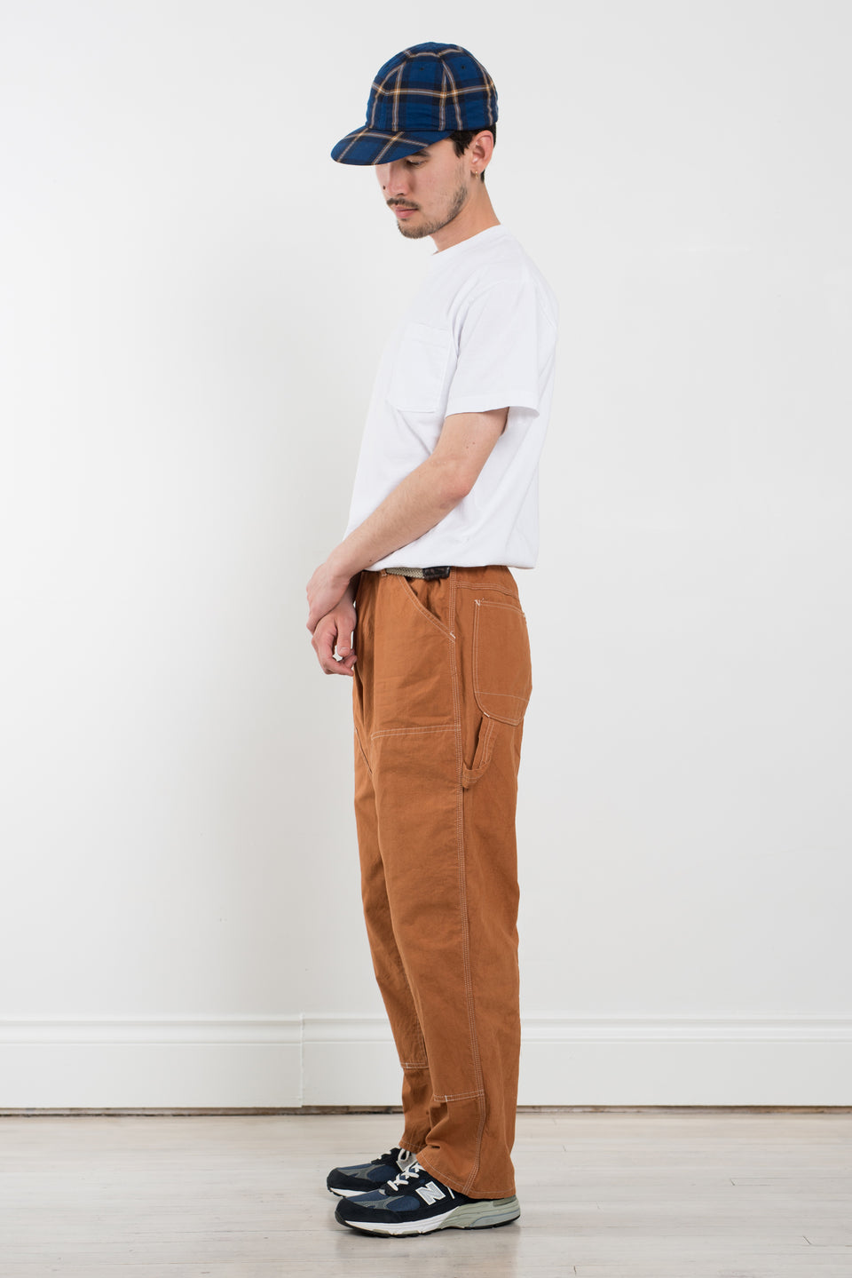 ENDS and MEANS SS22 EM221P02 Japan Double Knee Painter Pants Persimmon Calculus Victoria BC Canada