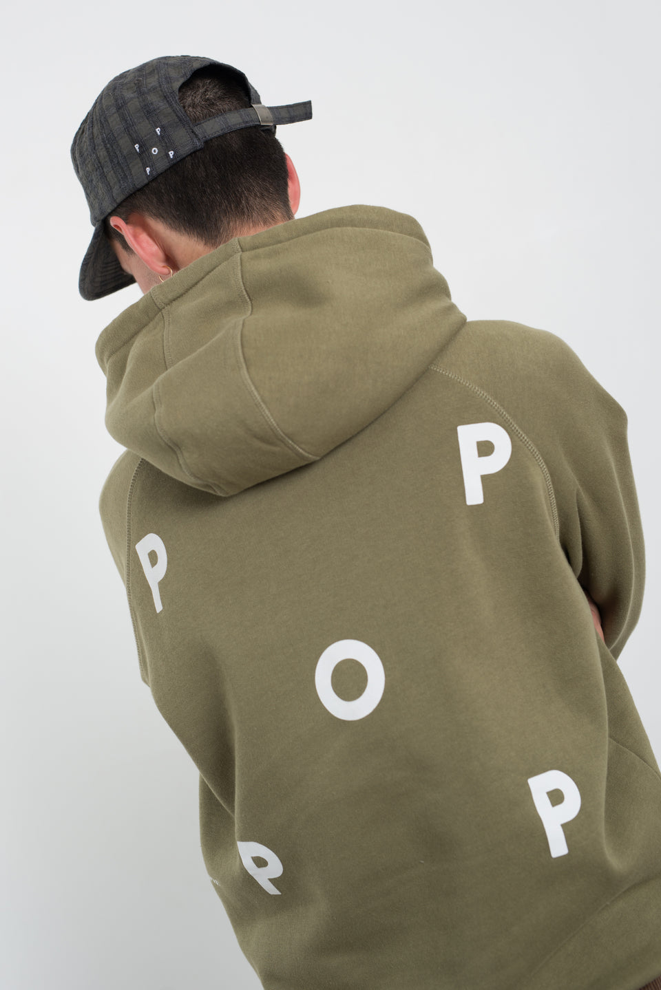 Pop Trading Company AW22 FW22 Logo Hooded Sweat Olivine Calculus Victoria BC Canada