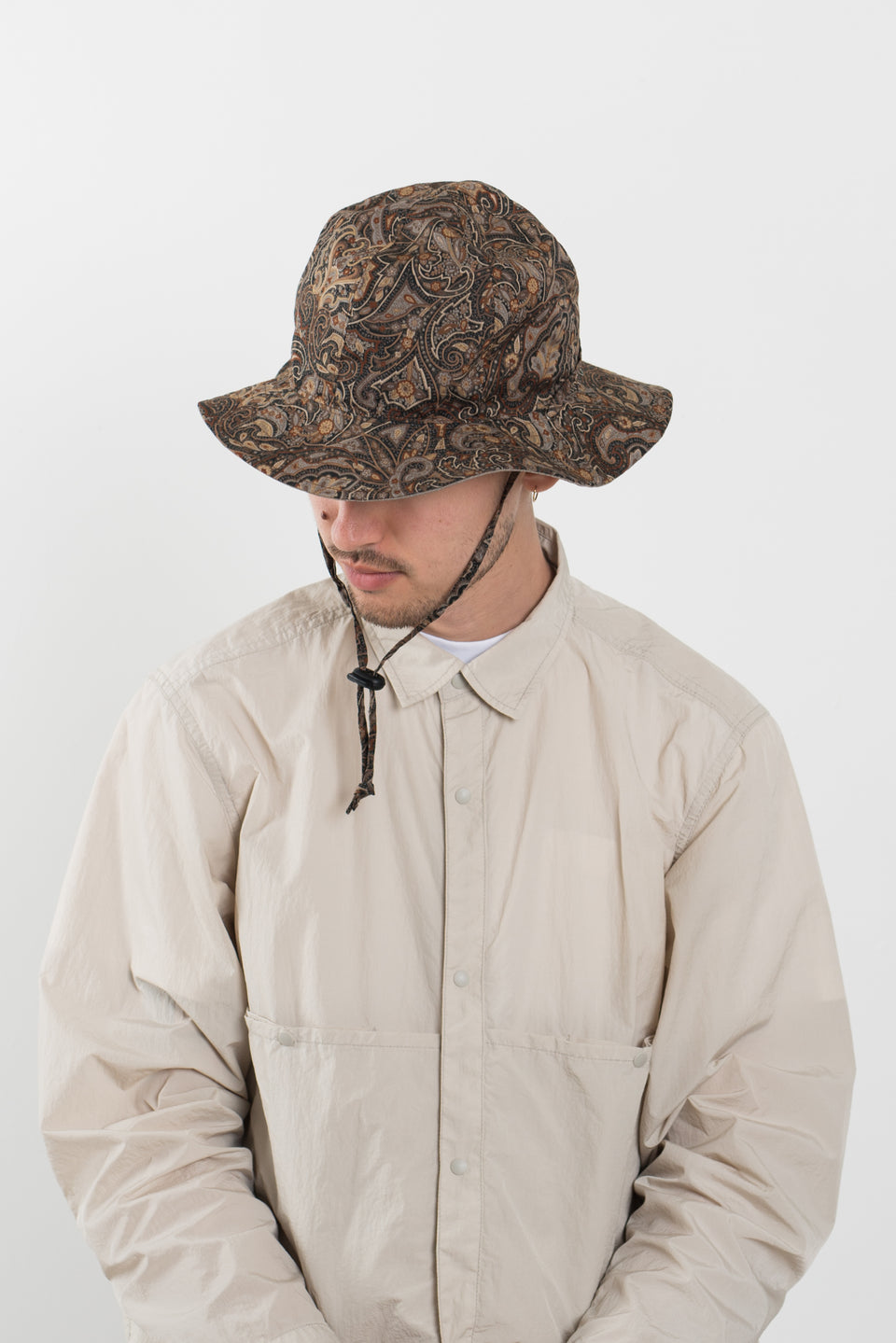 Found Feather SS22 Japan Reversible Military Sun Hat Yoryu Wasabi / Paisley Calculus Victoria BC Canada
