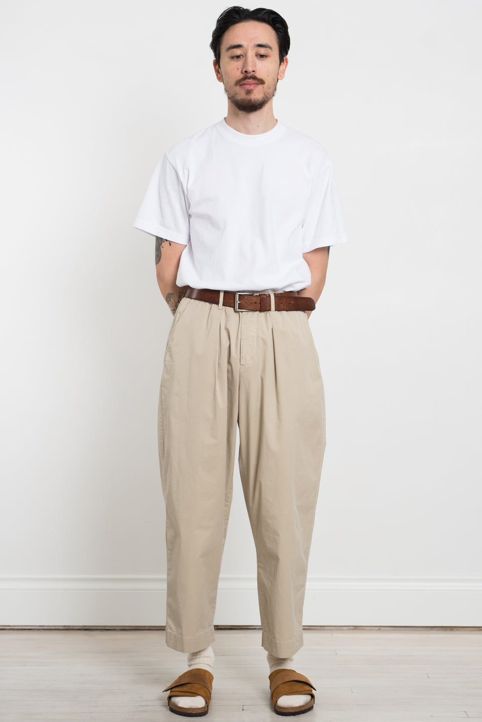 Universal Works SS23 Oxford Pant Paper Touch Cotton Stone Calculus Victoria BC Canada