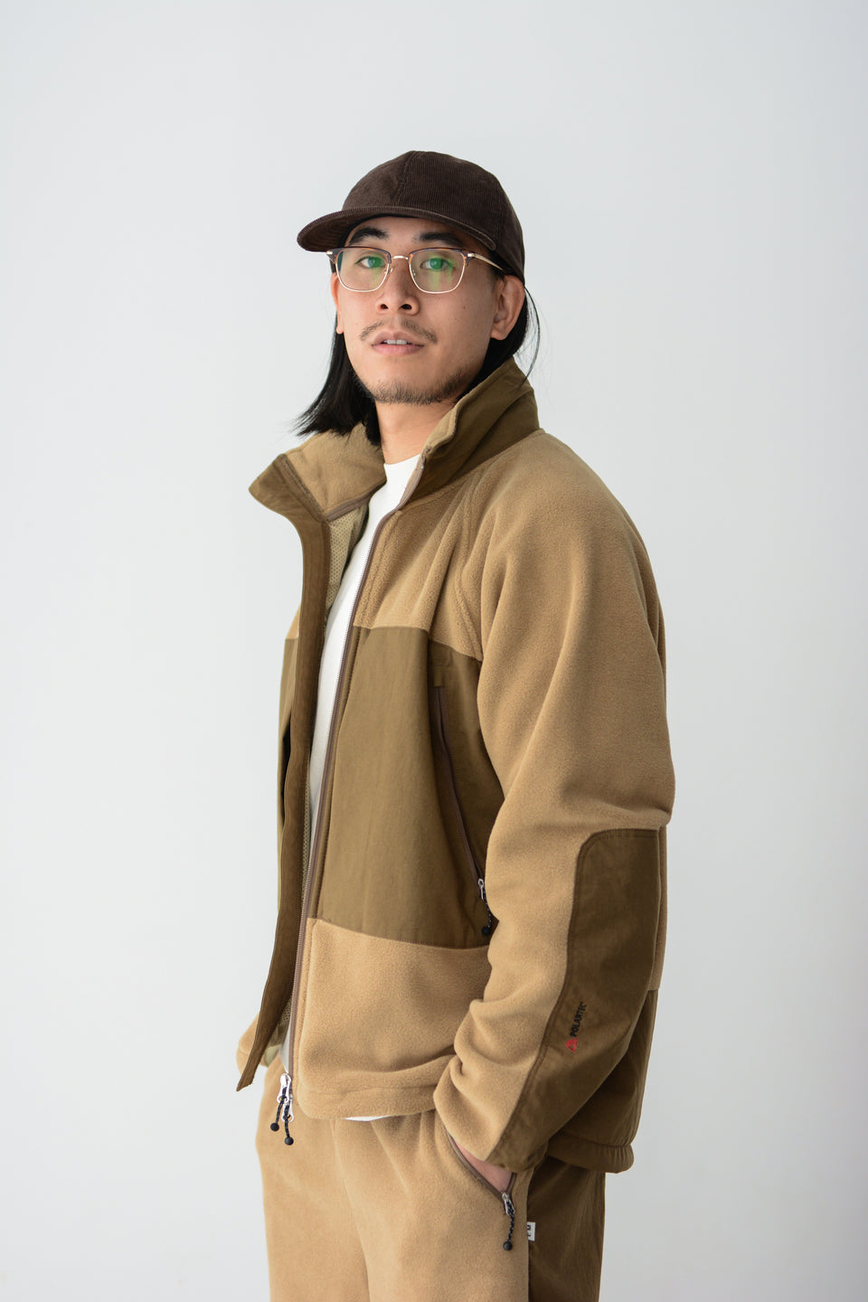ENDS and MEANS Japan AW21 FW21 Tactical Fleece Zip Jacket Brown Beige Calculus Victoria BC Canada