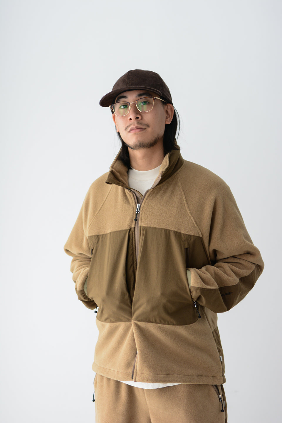 ENDS and MEANS Japan AW21 FW21 Tactical Fleece Zip Jacket Brown Beige Calculus Victoria BC Canada